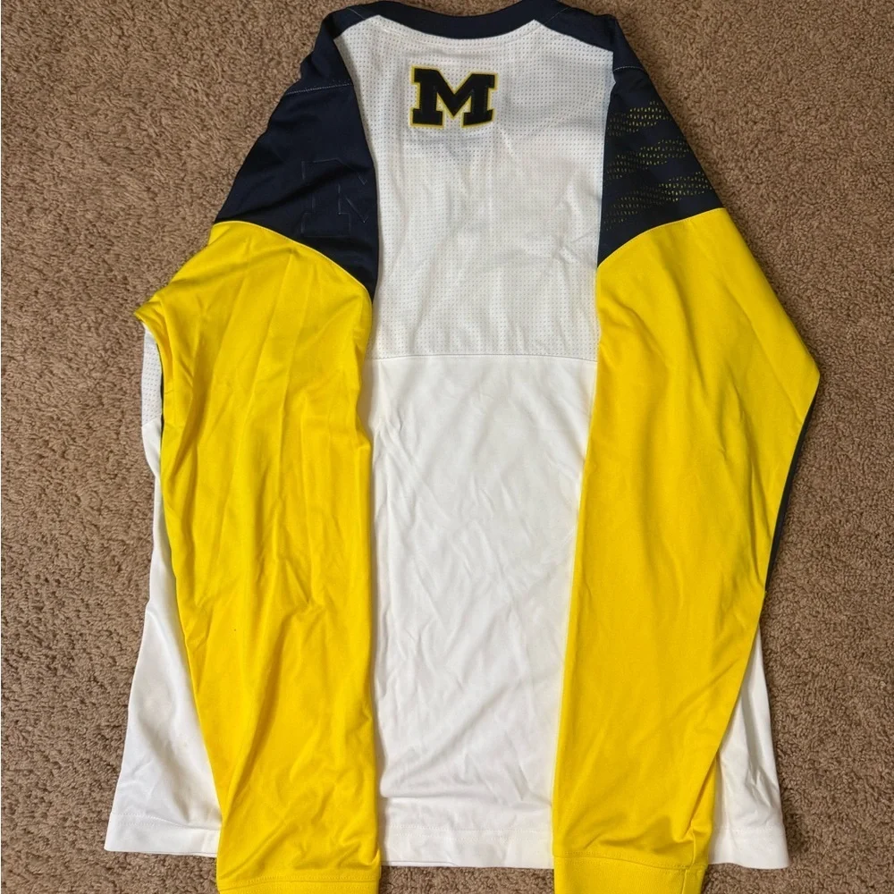 Adidas Michigan Men's Jersey - White, Yellow, and Blue